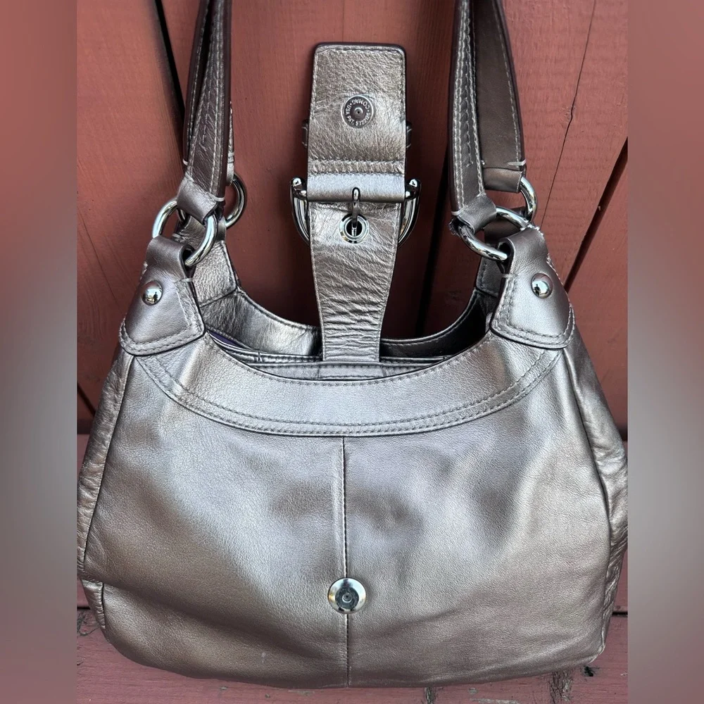 Coach SoHo Lynn Hobo Shoulder Bag Metallic Bronze - Picture 9 of 16